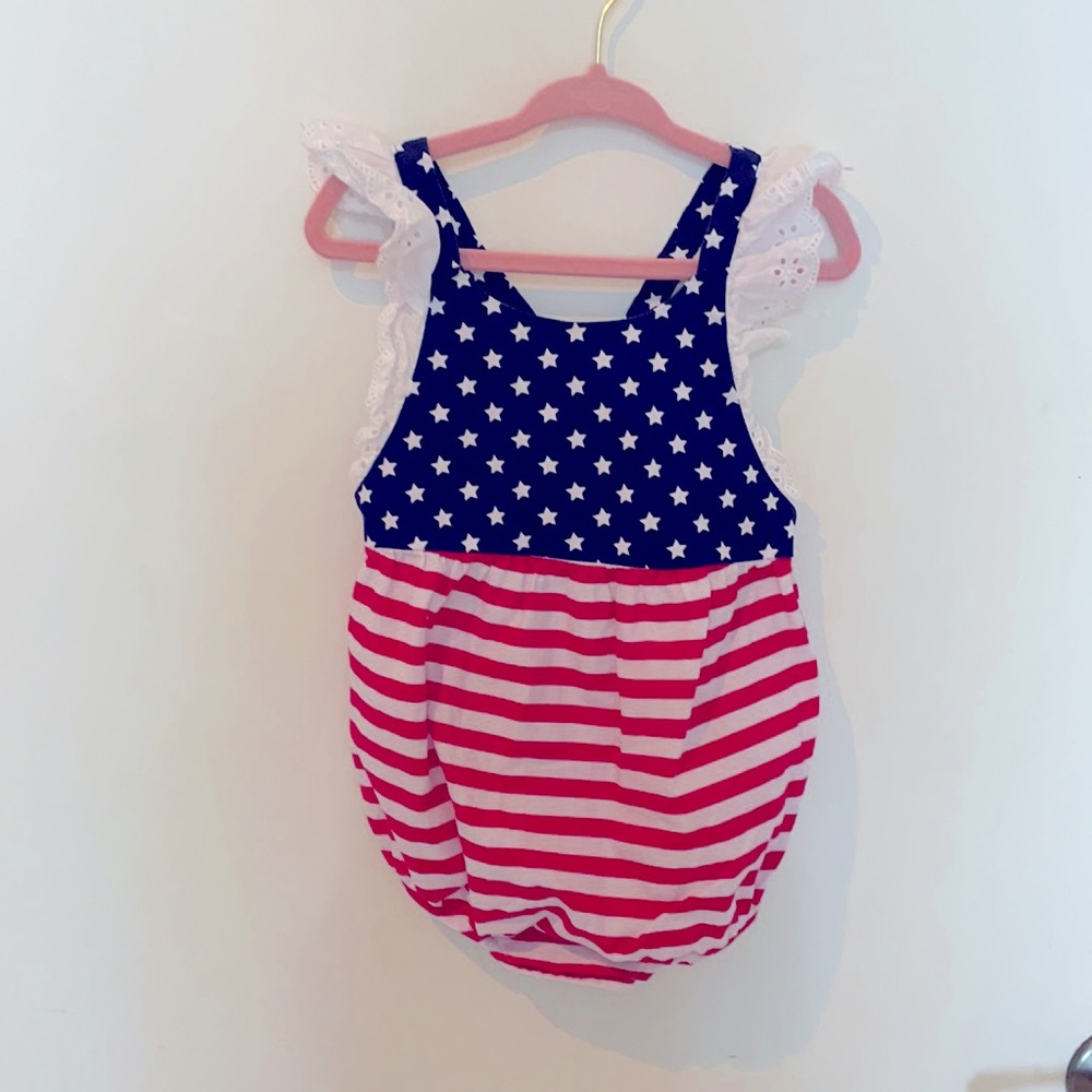 Bonnie Baby 4th of July bubble romper